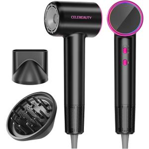 Hair Dryer Blow Dryer with Magnetic Diffuser & Nozzle, 110000 RPM Brushless Motor Ionic Hairdryer for Fast Drying & Frizz Control, Lightweight Low Noise Blowdryer for Home Travel Salon, All Hair Types