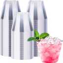 Lamosi 150 Pack 9 oz Clear Plastic Cups, Disposable Clear Plastic Cups, Fancy Clear Plastic Cocktail Cups for Wedding, Thanksgiving, Christmas, Parties