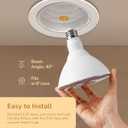 EDISHINE Flood Light Bulbs, PAR38 LED Outdoor Flood Light Bulbs, 120W Equivalent Dimmable Waterproof for Patio Yard Porch Driveway Garage, 3000K Warm Light 18W 1800LM E26 Base, 4 Pack, ETL Listed