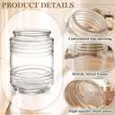 Teenyyou 2 Pcs Clear Cylindrical Glass Lamp Shade Replacement, 3-1/4-inch Fitter Opening, 3.7 in W x 4.8 in H Porch Jelly Jar Light Fixture for Outdoor Patio Exterior Wall Front Door