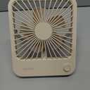 JISULIFE Desk Fan Battery Rechargeable, 4500mAh 180Foldable Portable Personal Fan, 4 Speeds Adjustable Long Battery-life for Home Office Travel Outdoor Gifts for Women Men-Brown