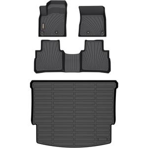 Binmotor-All Weather Floor Mats Cargo Liner for Nissan Rogue 2021-2025 2026 (NOT for Sport), Car Mats with Trunk Mat Full Set, Heavy Duty Car Floor Liners for Rogue Accessories