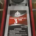 3 Ton Low Profile, Aluminum and Steel Racing Floor Jack with Dual Pistons Quick Lift Pump for Sport Utility Vehicle, Lifting Range 3-15/16" min to 18-5/16" max, Net Weight 58.5 lb, Red