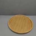 Bamboo Serving Platter, Round Wood Tray, Wooden Serving Tray, Fruit, Bread, Salad Plate, Charcuterie Serving Board, 9.8 inch