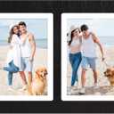 YESKAY 5x7 Collage Picture Frames,5 x 7 Double Picture Frame Rustic Black 2 Opening 5 by 7 Photo Frames with Tempered Glass for Tabletop or Wall Mounting(1 Pack)