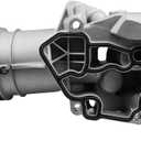 Aluminum Engine Oil Cooler Filter Housing Compatible with Audi A3 2006-08 A4 2005-09, Fit for Volkswagen Golf 2012-13 GTI Jetta Passat 2006-08, Replace 06F115397J 06F115397E 06F115397F