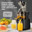 Cold Press Juicer Machines Slow Masticating High Yield Pulp separation Can make fruit ice cream Multi-Functional for Home Commercial Use Wide Feed Chute (Black)