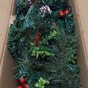 Set of 2 Pathway Christmas Tree Urn Filler, Lighted Artificial Mini Xmas Trees with Lights, Outdoor Christmas Decorations for Porch, Driveway, Yard (5 Pine Cones)