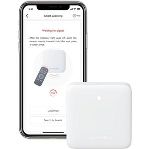 SwitchBot Hub Mini Smart Remote - IR Universal Remote, WiFi IR Blaster for TV, Air Conditioner, Compatible with Alexa, Google Home, Link SwitchBot to Wi-Fi (Support 2.4GHz)