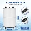 Miory 27002-0100S Pool Fliter Cartridges, Replacement for sta-rite 27002-0100S Pool and Spa D.E. Filter, Compatible with sta-rite PLM100 and System 2 Modular Media, with Air Bleed Assembly, 100 sq.ft