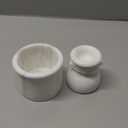 Marble Butter Keeper With Lid 4 Inch White Handmade Stone Butter Dish for Gifts & Kitchen Counter Decor - French Butter Crock With Water and Butter Container - Spreadable Butter Holder