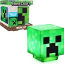 Paladone Minecraft Creeper Desk Light with Official Creeper Sounds, Handheld Night Light for Kids Room or Gamer Dcor - Licensed Minecraft Gifts (Green)