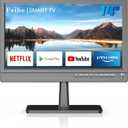 14 inch Small Smart TV, HD Flat Screen Android TV Download APPs for Kitchen, Bedroom, RV