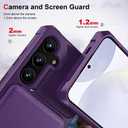 Fofvccv Wallet Case for Samsung Galaxy S24 FE with Card Holder Slots, Luxury PU Leather Folio Flip Kickstand Cover Shockproof TPU Phone Case for Galaxy S24 FE - ZM Purple
