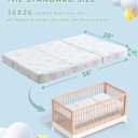 Trifold Pack and Play Mattress 38x26'' Breathable Soft Plush Memory Foam for Baby Toddler Travel Includes Carry Bag Removable Washable Cover Fits Play Pen Playard Pack n Play Mattress Pad