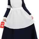 fun shack Florence Nightingale Costume - Civil War Nurse Apron, Vintage Nurse Uniform (Large)
