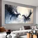 Suconvng Canvas Wall Art Decor Painting Abstract Flying Eagle Wall Art For Living Room Print Abstract Wall Decor Picture For Bedroom Home Office Artwork Ready To Hang 24 × 48 Inches