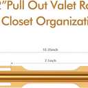 FIRJOY 12" Valet Rod for Closet Pull Out (1 Pack, Orange)