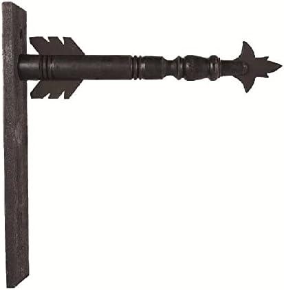Decorative Hanging Sign 17.5 Inch Black Wood Arrow Holder