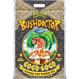 FoxFarm BushDoctor Coco Loco Soil Potting Mix, Triple-Washed for Reduced Salt, Retains Water, Includes Bat Guano & Earthworm Castings - Ideal for All Gardens 12 Quart