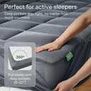 Niagara Sleep Solution Ultra Soft Queen Size Mattress Topper - Viscose Made from Bamboo Pillow Top Mattress Pad for Back Pain Relief - Naturally Cooling for Hot Sleepers, Gray