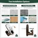 KAMANINA No Drill Curtain Rods 32-58" Adjustable, Renter Friendly, Bronze
