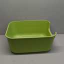 Gefryco Large Cat Litter Box with High Sided 24.6"x18.3"x12.2" - Jumbo Extra Large Open Anti - Splashing High Wall for Multiple Cats (Green)