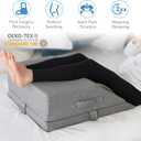 Adjustable Leg Elevation Pillows for Swelling, Cooling Gel Memory Foam Wedge Pillows for After Surgery, Sciatica Back Knee Hip Ankles Pain Relief, Leg Pillows for Sleeping Blood Circulation