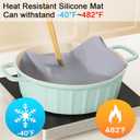 Silicone Mat 35.4"x23.6" Silicone Mats for Kitchen Counter Heat Resistant Mats for Countertop, Countertop Protector Mat, Edge Heightening Nonstick Waterproof Multipurpose Table Mat (Light Gray)