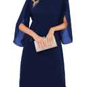 GRACE KARIN Womens Formal Wedding Guest Dress 2026 Chiffon Cocktail Dress Mother of the Bride Dresses Midi Fashion Clothing Size 20