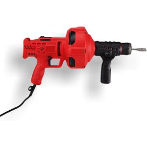 Fits BAUER 23 ft. Automatic-Feed Handheld Electric Drain Cleaner - Quickly Clean Lines up to 23 ft., Powered Forward and Reverse, kink Resistant Cable, Bright LED work light