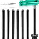 10" Popup Riser Extension Compatible with Rain Bird 1800& Hunter Pro-Spray Sprinklers, Sprinkler Head Riser Extender with RotorTool, Garden Lawn Irrigation Spray Head, 7 Set (Black)