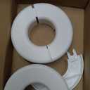 PATIKIL Wall Split Flange 1.5" (37mm), 2 Pcs Round Detachable Escutcheon Plate Buckles Water Pipe Cover for Kitchen Bathroom Air Conditioner Arm Pipe Faucet Decoration, White