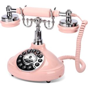 Wedding Phone Guest Book,Audio Guestbook,Vintage Wedding Guestbook Alternative,Polaroid Audio Phone Guest Book for Wedding Baby Shower Retirement Graduation Birthday Party & More! (Pink)