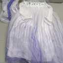 Girls Princess Costumes Snow Queen Princess Dresses Fancy Dress Up Clothes for Halloween Snow Party Cosplay, White (4T-4/110, White(with Accessories))