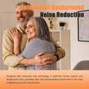 Hearing Aids, Rechargeable Hearing Aids for Seniors with Hearing Loss, Noise Cancelling & Clear Sound, Comfort & Invisible, 80H Long Battery, USB-C Fast Charge, One-Button Operation, Skin