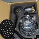 Black Shower Faucet With Handheld Shower Head & Valve Shower System combo With 6 Inch High Pressure Rainfall trim kit Set Complete