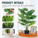 Der Rose 28" Black Pot Fake Monstera Plants, Large Artificial Potted Plants for Indoor & Outdoor Floor Front Porch Modern Decor