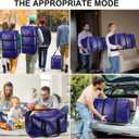 6 Pack Moving Bags Heavy Duty, Extra Large Storage Totes Bag with Zippers and Sturdy Handles, Packing Bags for Moving, Storage, Travel, Space Saving, Moving Boxes College Essentials Blue