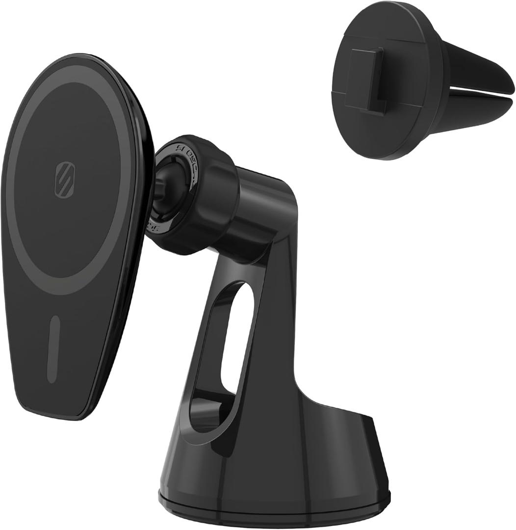 MagicMount Pro MS 3-in-1 Magnetic Phone Mount, Hands-Free Cell Phone Holder for Car Dashboard/Windshield/Vent Compatible with iPhone 16/15/14/13/12 Pro Pro Max Plus and Mag Safe Case