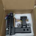 TYT Adjustable Trailer Hitch for 2" Receiver, 6" Drop/Rise, 2" Tow Ball, 7,500 lbs GTW / 750 lbs TW, Includes Two Pins and One Anti-Theft Pin Lock