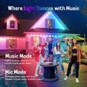 Fitop Permanent Outdoor Lights, 150FT RGB Waterproof LED Lights for House, Smart Outdoor Strip Light with Extendable Design, App/Remote Control, 16 Million Colors, IP67 Rated