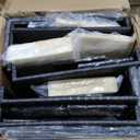 Shintenchi 5 Pieces Outdoor Patio Sectional Sofa Couch, PE Wicker Furniture Sets, Patio Conversation Sets with Washable Cushions Glass Coffee Table for Garden, Poolside, Backyard, Aegean Blue