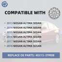 16 Inch Gloss Silver Wheel Covers Compatible with 2013-2018 Nissan Altima Sedan, Fits OEM 16" Stock Steel Wheels, OEM Hubcap #40315-3TM0B, Snap-On Hubcaps 4-Pack