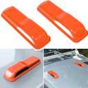 Engine Hood Hinge Cover Trim Exterior Accessories Decoration for 2018-2025 Jeep Wrangler JL JLU Sports Sahara Freedom Rubicon Unlimited Gladiator JT 2-Door & 4-Door (Orange 2PCS)