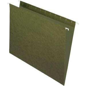 Pendaflex Hanging File Folders, Legal Size, Standard Green, 25/Box, Recycled 