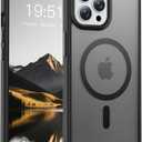 Temdan for iPhone 15 Pro Max Case [Compatible with MagSafe] [Military-Grade Drop Protection] [Anti-Fingerprint] [Anti-Scratch] Slim Silky-Soft Touch Translucent Matte Case 6.7 inch, Black