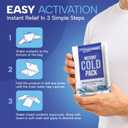 50 Pack - Instant Cold Packs - Instant Ice Packs for Injuries | Disposable Cold Compress Ice Pack for Pain Relief, Swelling, Inflammation, Sprains, Toothache - Cold Pack for Athletes