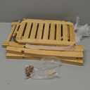 Bamboo Shower Bench for Inside Shower to Sit on,Waterproof Shower Stool for Shaving Legs,Spa Bathroom Shower Chair with Storage Shelf, Bathroom Bench Seat for Senior Adult Disabled Elderly (Large)