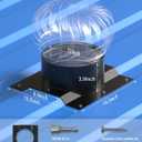 12 Inch Roof Whirlybird Turbine Vent Adapter, Shipping Container Corrugated Roof Vent Adapter, Designed for Conex Container, Fit 12" Round Chimney Cap, Solar Vent (Not Included), Black, 1 Pack